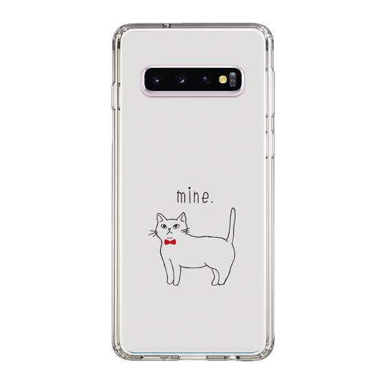 スリムプロテクションケース［ 蝶ネクタイねこ - White ］