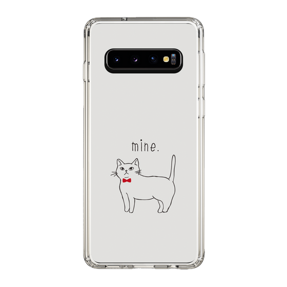 スリムプロテクションケース［ 蝶ネクタイねこ - White ］