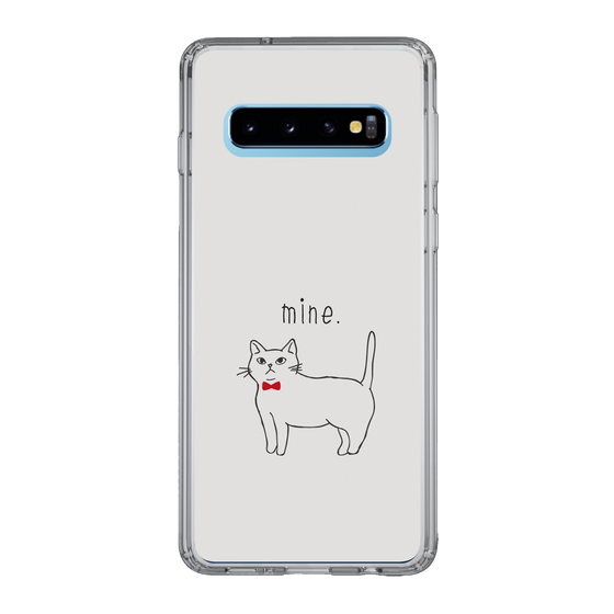 スリムプロテクションケース［ 蝶ネクタイねこ - White ］