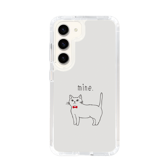 スリムプロテクションケース［ 蝶ネクタイねこ - White ］