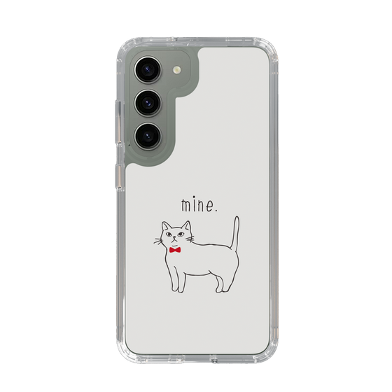 スリムプロテクションケース［ 蝶ネクタイねこ - White ］