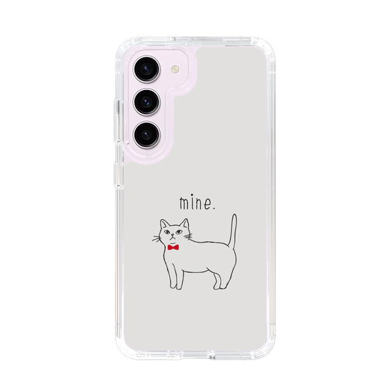 スリムプロテクションケース［ 蝶ネクタイねこ - White ］