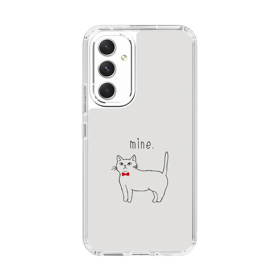 スリムプロテクションケース［ 蝶ネクタイねこ - White ］