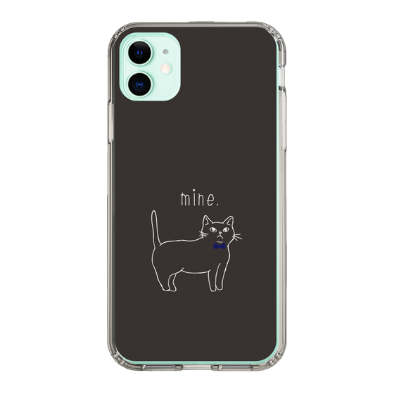 スリムプロテクションケース［ 蝶ネクタイねこ - Black ］