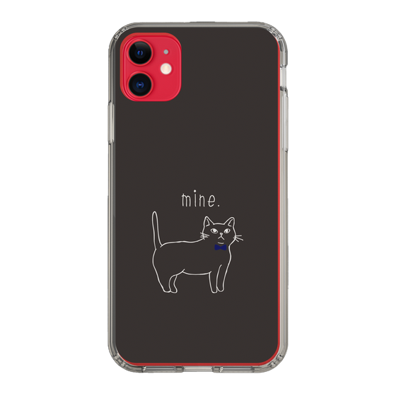 スリムプロテクションケース［ 蝶ネクタイねこ - Black ］