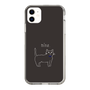 スリムプロテクションケース［ 蝶ネクタイねこ - Black ］