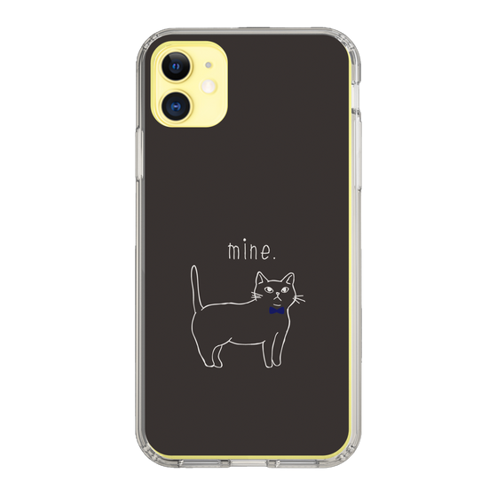 スリムプロテクションケース［ 蝶ネクタイねこ - Black ］