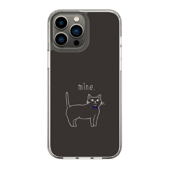 スリムプロテクションケース［ 蝶ネクタイねこ - Black ］