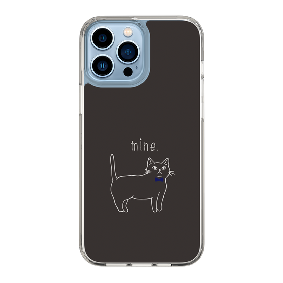 スリムプロテクションケース［ 蝶ネクタイねこ - Black ］