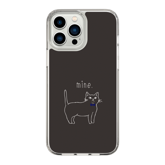 スリムプロテクションケース［ 蝶ネクタイねこ - Black ］