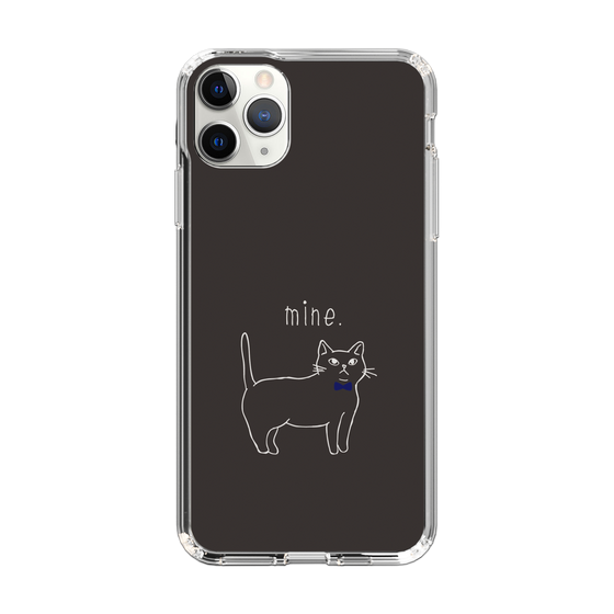 スリムプロテクションケース［ 蝶ネクタイねこ - Black ］