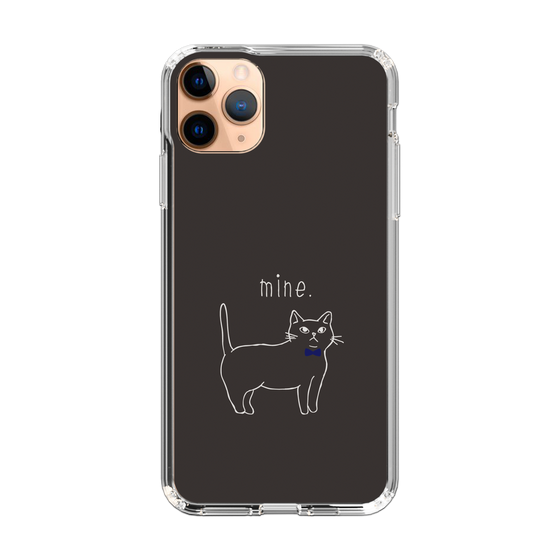 スリムプロテクションケース［ 蝶ネクタイねこ - Black ］