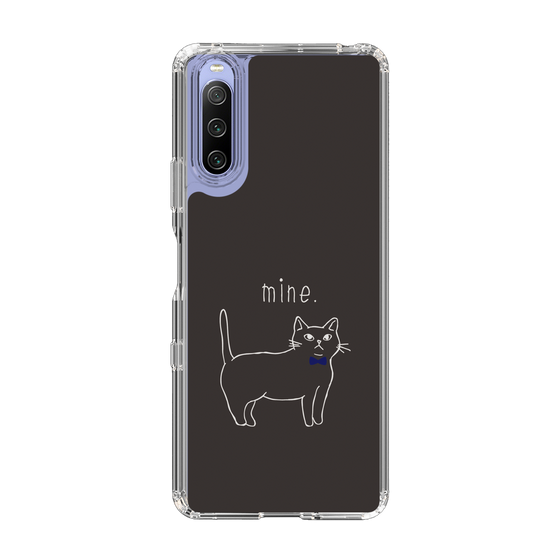 スリムプロテクションケース［ 蝶ネクタイねこ - Black ］