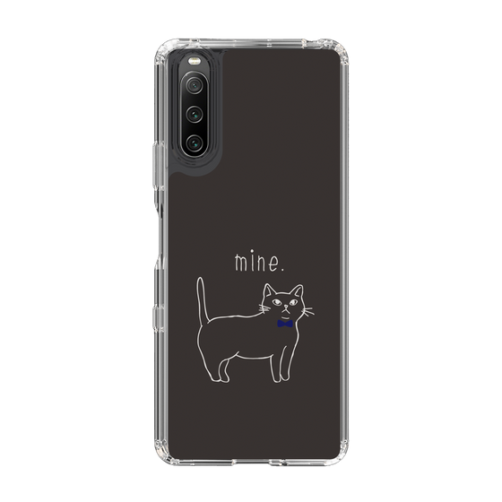 スリムプロテクションケース［ 蝶ネクタイねこ - Black ］