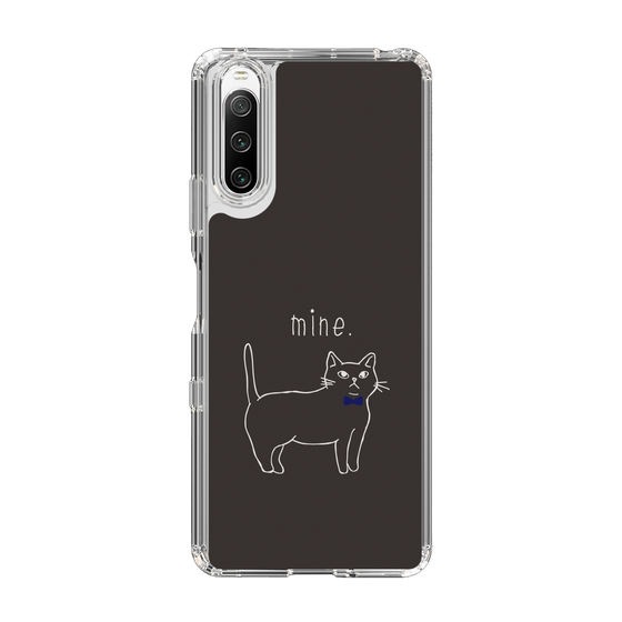 スリムプロテクションケース［ 蝶ネクタイねこ - Black ］