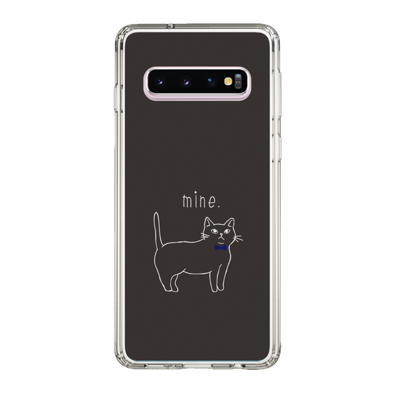 スリムプロテクションケース［ 蝶ネクタイねこ - Black ］
