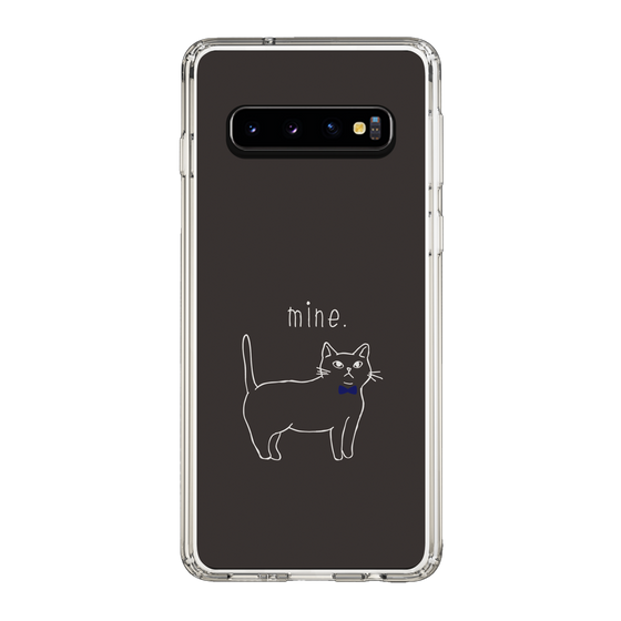 スリムプロテクションケース［ 蝶ネクタイねこ - Black ］