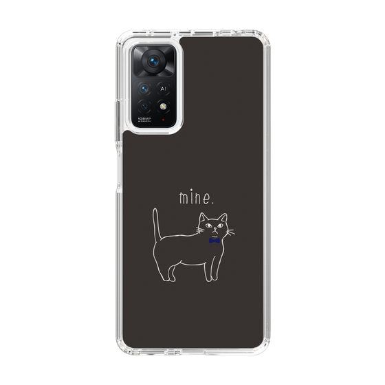 スリムプロテクションケース［ 蝶ネクタイねこ - Black ］
