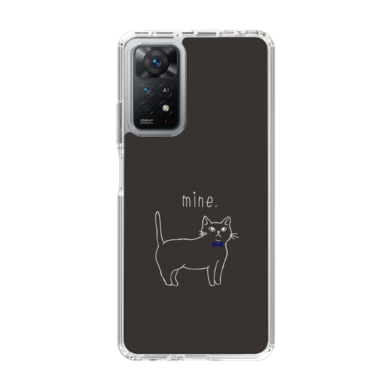 スリムプロテクションケース［ 蝶ネクタイねこ - Black ］