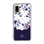 スリムプロテクションケース［ ツインドットフラワー - Navy ］