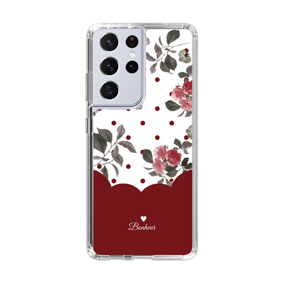 スリムプロテクションケース［ ツインドットフラワー - Red ］