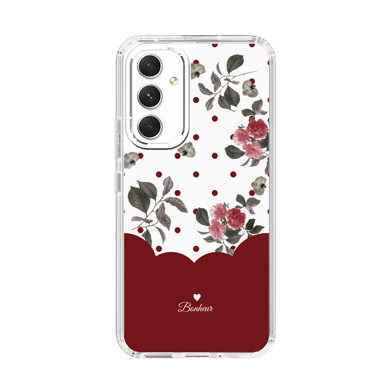 スリムプロテクションケース［ ツインドットフラワー - Red ］
