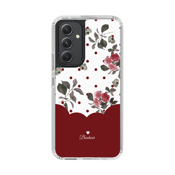 スリムプロテクションケース［ ツインドットフラワー - Red ］