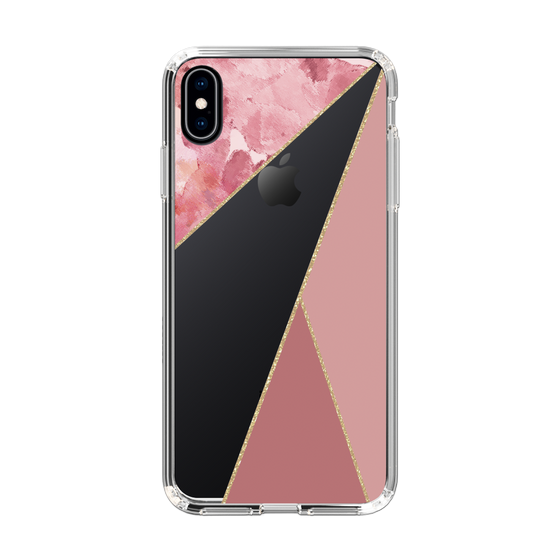 スリムプロテクションケース［ マーブルトライアングルパレット - Pink ］