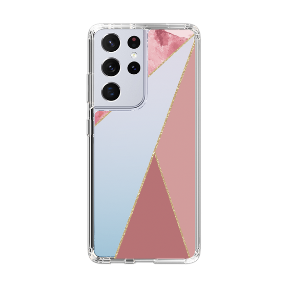 スリムプロテクションケース［ マーブルトライアングルパレット - Pink ］