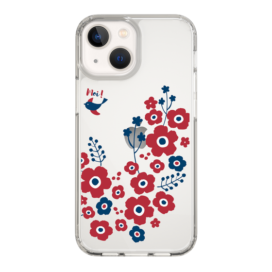 スリムプロテクションケース［ 北欧フラワーバード ］