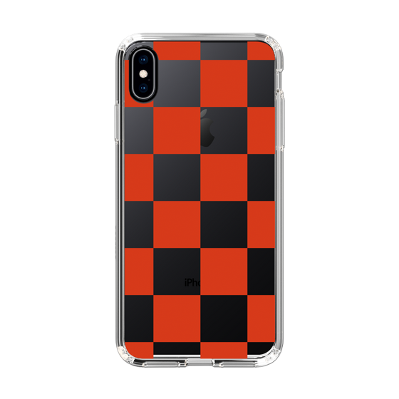 スリムプロテクションケース［ 市松模様 - Red ］