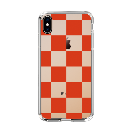 スリムプロテクションケース［ 市松模様 - Red ］