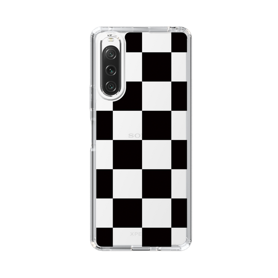 スリムプロテクションケース［ 市松模様 - Black ］
