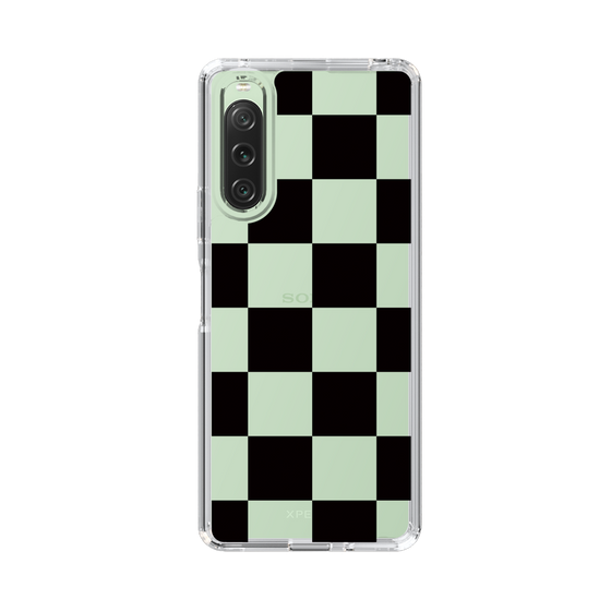 スリムプロテクションケース［ 市松模様 - Black ］