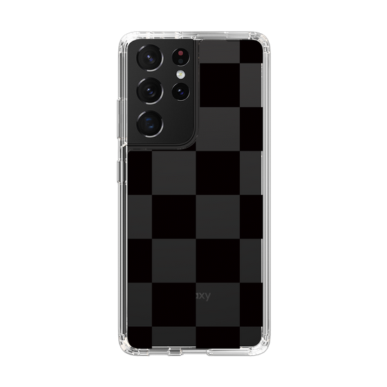 スリムプロテクションケース［ 市松模様 - Black ］