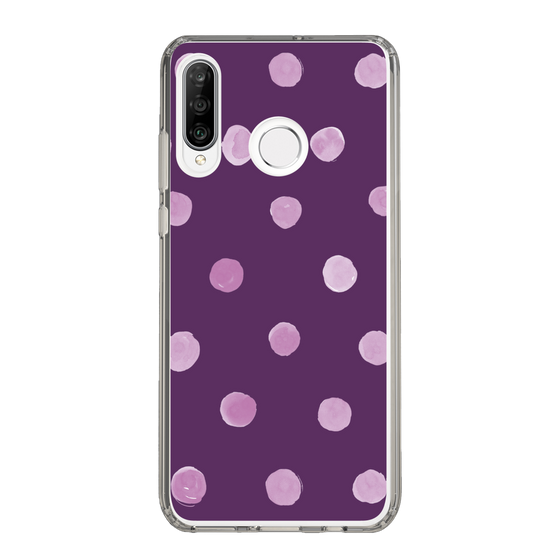 スリムプロテクションケース［ 水彩ドット・レトロカラー - Purple ］
