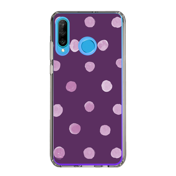 スリムプロテクションケース［ 水彩ドット・レトロカラー - Purple ］