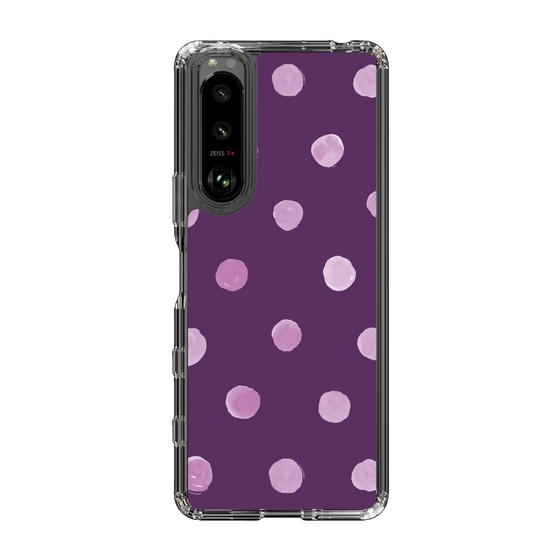 スリムプロテクションケース［ 水彩ドット・レトロカラー - Purple ］