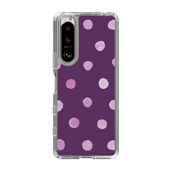 スリムプロテクションケース［ 水彩ドット・レトロカラー - Purple ］