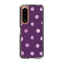 スリムプロテクションケース［ 水彩ドット・レトロカラー - Purple ］