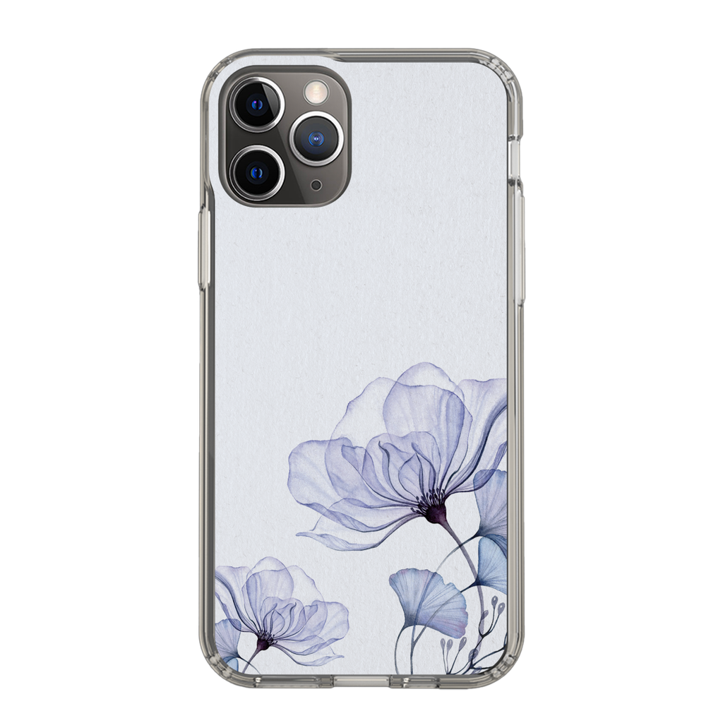 スリムプロテクションケース for Apple iPhone 11 Pro［ Natural Flower - Blue ］