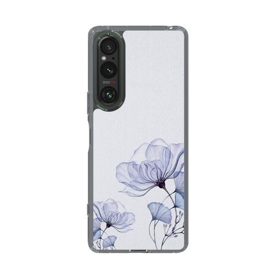 スリムプロテクションケース［ Natural Flower - blue ］