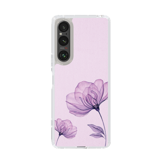 スリムプロテクションケース［ Natural Flower - Purple ］