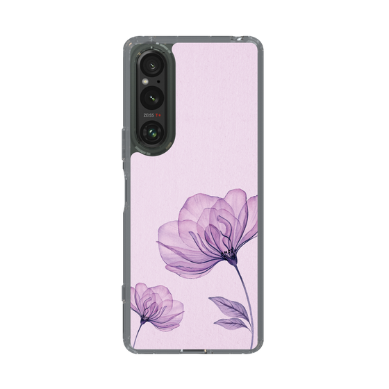 スリムプロテクションケース［ Natural Flower - Purple ］