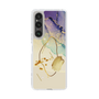 スリムプロテクションケース［ Marble Nuance Painting Purple ］