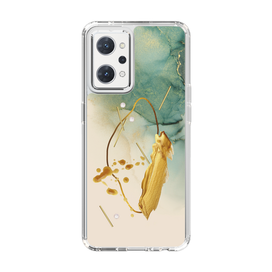 スリムプロテクションケース［ Marble Nuance Painting Green ］