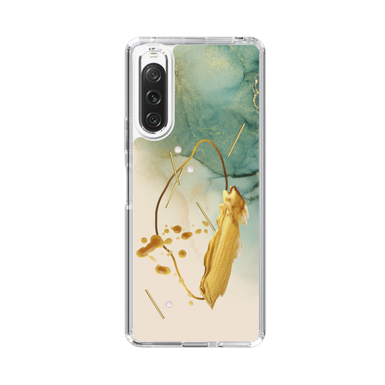 スリムプロテクションケース［ Marble Nuance Painting Green ］