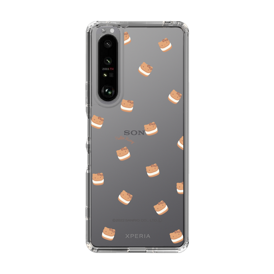 スリムプロテクションケース［ Hello Kitty - MXカフェタイム_クッキーサンド_クリア ］