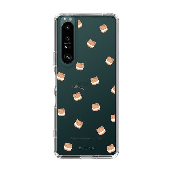 スリムプロテクションケース［ Hello Kitty - MXカフェタイム_クッキーサンド_クリア ］