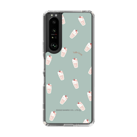 スリムプロテクションケース［ Hello Kitty - MXカフェタイム_ジュース_グリーン ］